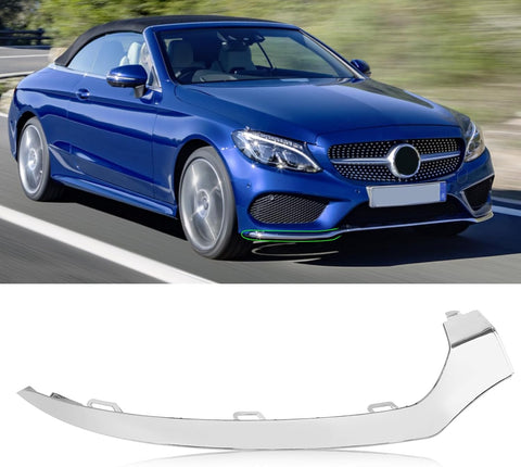 For Mercedes-Benz W205 Front Bumper Trim Molding 2015-2018, Right Front Bumper Lower Chrome Trim Replacement A2058851474 for Mercedes W205 C300 C400 C350 C63 AMG-LINE Sport Model
