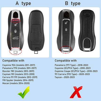 Jaronx Compatible with Porsche Key Fob Cover, Key Cover Compatible with Porsche Cayenne Panamera Macan Cayman 911 Key Fob Cover Key Shell Compatible with Porsche Key Accessories (Mahogany Metallic)