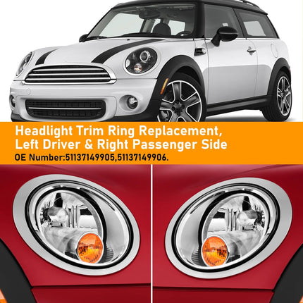 MINI Cooper R55-R57 2007-2014 Headlight Trim Rings|Jaronx