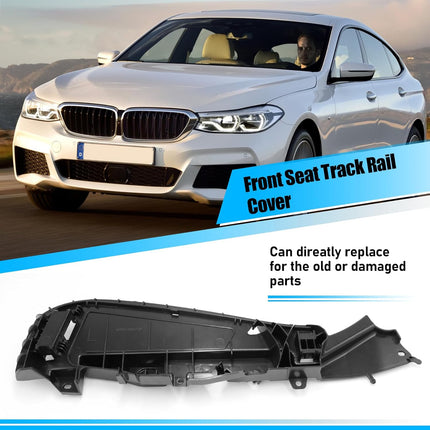 Jaronx Compatible with BMW Front Seat Track Rail Cover for 5' F07 F10 F11 G30 G31/6' G32/7' F01 F02 F03 G11 G12/X5 F15/X6 F16 F86, Support Seating Track Rail Cover Side Bracket for 52107317459 (Left)