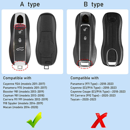 Jaronx Compatible with Porsche Key Fob Cover, Key Cover Compatible with Porsche Cayenne Panamera Macan Cayman 911 Key Fob Cover Key Shell Compatible with Porsche Key Accessories (Lava Orange)