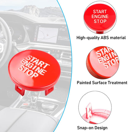 Jaronx Compatible with BMW Sports Red Start Stop Button 2018-2024, Push Start Button Cover for BMW 1' F40/2' F44/3' G20 G21/8' G14 G15 G16/X5 G05/X6 G06/X7 G07/Z4 G29 Series, Engine Start Button