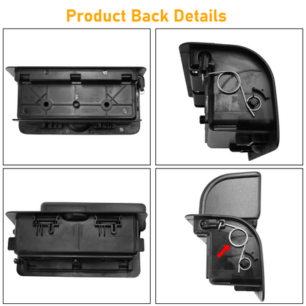 Rear Seat Console Cup Holder for Infiniti QX56/QX80 & Nissan Armada | 2012-2019,Black | Jaronx