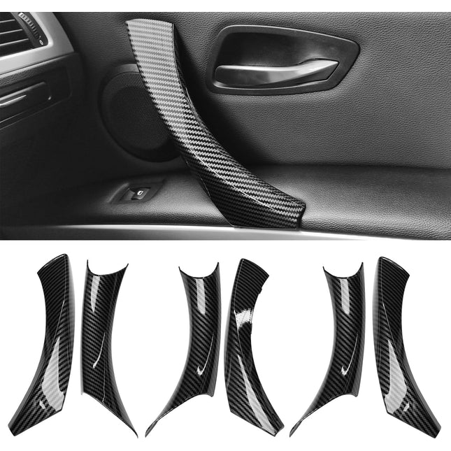 Carbon Fiber Pattern Door Handle Covers | 6PCS Set for BMW 3 Series E90/E91 | Jaronx
