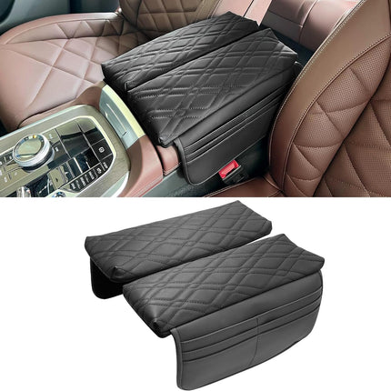 Jaronx Compatible with BMW Center Console Cover w/Storage Pockets X5 2019-2023/X6 2020-2023/X7 2019-2021,Leather Armrest Cover for BMW Console Cover Cushion, X5 G05 X6 G06 X7 G07 Accessories