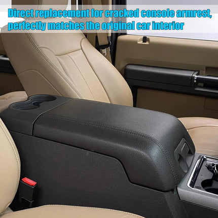 Jaronx Compatible with Ford F250 F350 F450 F550 Center Console Lid Replacement 2011 2012 2013 2014 2015 2016, Center Console Armrest Lid Cover Compatible with F250 F350 F450 F550 BC3Z2806024AA