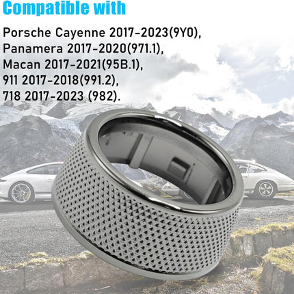 Steering Wheel Drive Mode Knob For Porsche Cayenne Panamera Macan 911 718 (Gunmetal Finish) | Jaronx