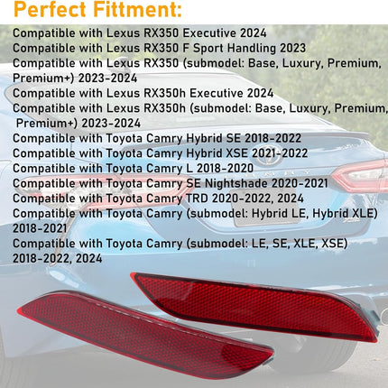 Toyota Camry Rear Bumper Reflectors 2018-2024| Jaronx