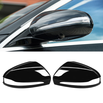 Mercedes Benz Mirror Cover for C Class W205/E Class W213/S Class W222/GLC X253,Glossy Black|Jaronx