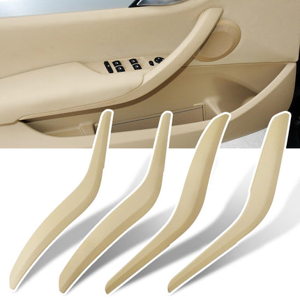 For BMW X1 Door Handle Cover Replacement for X1 E84 2008-2015, 4PCS Driver & Passenger Side Interior Door Grab Handle Trim Cover (Beige)| Jaronx