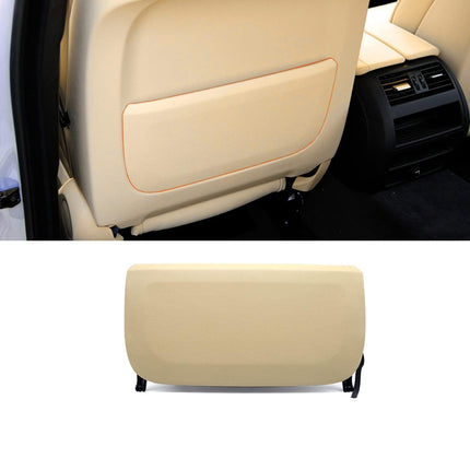For BMW Seat Back Pocket Cover, Genuine Leather Back Seat Pocket Panel Covers Backrest Replacement Compatible with BMW 5 Series F10 F11 F07, 7 Series F01 F02 (Beige)| Jaronx