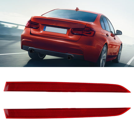BMW Rear Bumper Reflector for 3 Series F30/F31 M Sport 2013-2018, Left & Right Red Marker Lights Lens Trim | Jaronx