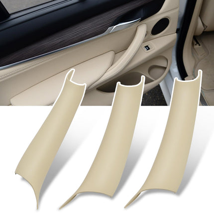 For BMW X5 F15/X6 F16 Door Handle Covers, 3PCS Left Driver & Right Passenger Side Door Pull Handle Covers for X5 F15 2014-2018, X6 F16 2015-2018 (Beige)| Jaronx