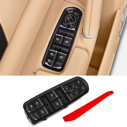 Porsche Driver Side Window Switch for Cayenne/Macan/Panamera, 7PP959858AEDML (15 Pins, Lane Assist), Master Power Window Control | Jaronx