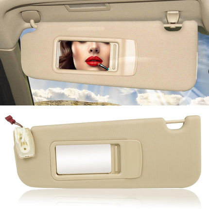 BMW Sun Visor for 5 Series F10/F11 2010-2016, Left Driver Side Sunvisor Replacement with Mirror for BMW 520i 523i 525i 528i 530i 535i 550i, 51167248857 (Beige, Left)| Jaronx