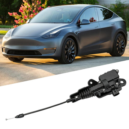 For Tesla Hood Latch Actuator Model 3 2017-2024 Model Y 2020-2024,1500398-00-J 1643071-00-A, 1PCS Front Hood Latch Lock Actuator Release Cable Compatible with Tesla 3/Y 2017-2024| Jaronx
