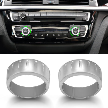 Chrome BMW AC Knob Ring Covers 1-4 X1 X2 | Jaronx
