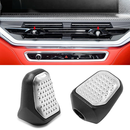 For BMW Air Vent Knob Clip for X5 G05/X6 G06/X7 G07/XM 2023-2025,2PCS Front Dash Air Conditioner Outlet Grille Blade AC Vent Knob Replacement for BMW 64225A27360 2023-2025| Jaronx