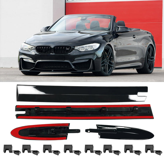 Black Sapphire BMW Roof Hinge Cover 4-Piece Set | E93/F33/F83 2006-2019