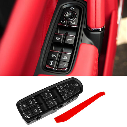 Porsche Driver Side Window Switch for Cayenne/Macan/Panamera, 7PP959858MDML (13 Pins, w/o Lane Assist), Master Power Window Control | Jaronx
