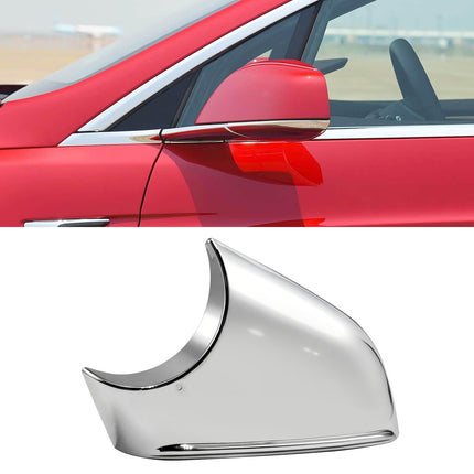 For Tesla Model X Side Mirror Bottom Cover 2016-2025, Left Driver Side Chrome Rearview Mirror Lower Base Covers Replacement for Tesla Model X Accessories 2177.3005 | Jaronx