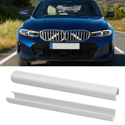 For BMW V Brace Cover for 3 Series G20 Sedan /G21 Touring 2019-2024 330i 330e M340i,Grille Insert Trims V Bar Brace Wrap Covers Compatible with BMW Front Grill Insert Stripes(White)| Jaronx