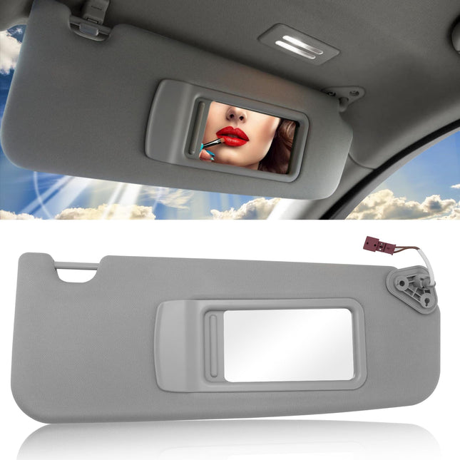 BMW 3 Series/X1 Right Passenger Side Sun Visor with Mirror (E90/E91/E84) | Grey | Jaronx