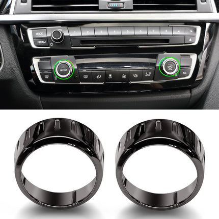 Gun-Finish BMW AC Knob Rings 1-4 X1 X2 | Jaronx