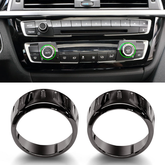 Gun-Finish BMW AC Knob Rings 1-4 X1 X2 | Jaronx