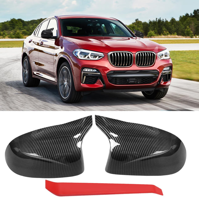 BMW M-Style Carbon-Look Mirror Caps | X3 G01/X4 G02/X5 G05/X6 G06/X7 G07 19-24 – Jaronx