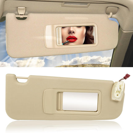 BMW 5 Series F10/F11 2010-2016 Right Sun Visor (with Mirror, Beige) | Jaronx