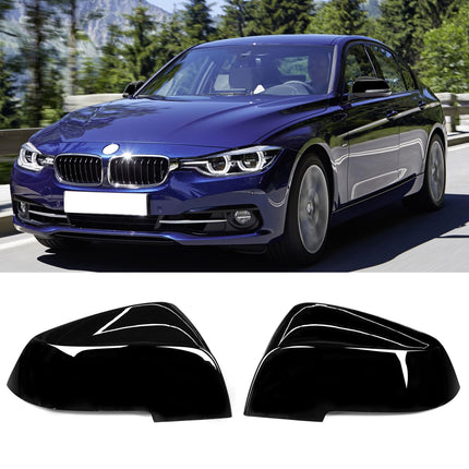 For BMW Mirror Cover Replacement for 1' F20 F21 2012-2017, 2'F22 2014-2020, 3' F31 F30 2013-2018, 4'F32 2014-2019, X1 E84 2009-2015, Left & Right Black Side Mirror Cover 51167292745| Jaronx