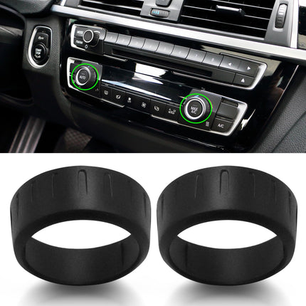 Matte-Black BMW AC Knob Ring Covers 1-4 X1 X2 | Jaronx