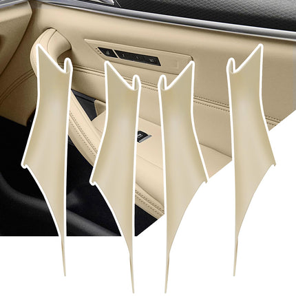 For BMW 5 Series G30 G31 Door Handle Covers 2017-2022 4PCS Beige,Interior Door Pull Handle Covers Compatible with BMW G30/G31/F90 M5 518d,520d,520i,525d,530d,530e,530i,540dX,540i,M550dX| Jaronx