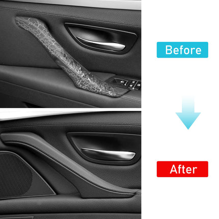 BMW 5 Series F10/F11 2010-2016 Right Interior Door Handle (Leather, Black) | Jaronx