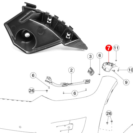 For Tesla Model X Left Front Bumper Bracket 1047092-00-H 2016-23 – OEM Fit| Jaronx