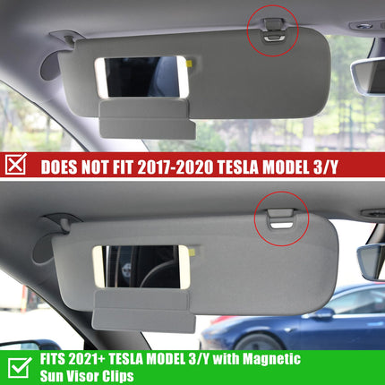 For Tesla Model 3/Y Magnetic Sun Visor Clip 2021-23 OEM#1533088-00-C | Jaronx