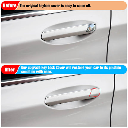 For BMW Door Handle Key Hole Cover (Mineral White Metallic) 7' G11 G12 2016-2022, Front Left Exterior Door Lock Cover for BMW 730 740 745 750 760 Handle Keyhole Cap 51217474681 | Jaronx