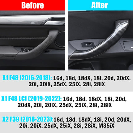 For BMW X1 F48 / X2 F39 Carbon Door Handle Covers 2PCS 2016-23 – Snap-On| Jaronx