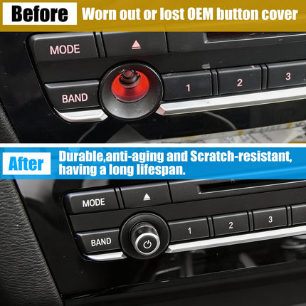 For BMW Radio Volume Knob Button X3 F25 2010-2016/X4 F26 2014-2017,Multimedia Volume Control Switch Radio CD Knob Button Replacement with Icon for BMW X3 F25/X4 F26 61319208591 61319208592| Jaronx