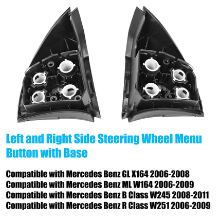 Steering Wheel Button Replacement for Mercedes ML W164/GL X164/B W245/R W251 2006-2009 (Black) | Jaronx