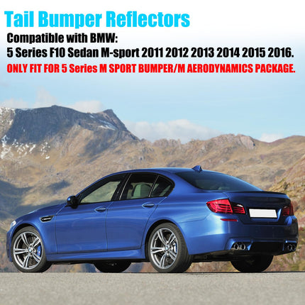 BMW 5-Series F10 M-Sport Rear Reflector Pair 2011-2016 | 63147842955 56 | Jaronx
