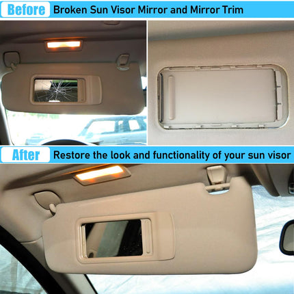 BMW Sun Visor for 5 Series F10/F11 2010-2016, Left Driver Side Sunvisor Replacement with Mirror for BMW 520i 523i 525i 528i 530i 535i 550i, 51167248857 (Beige, Left)| Jaronx