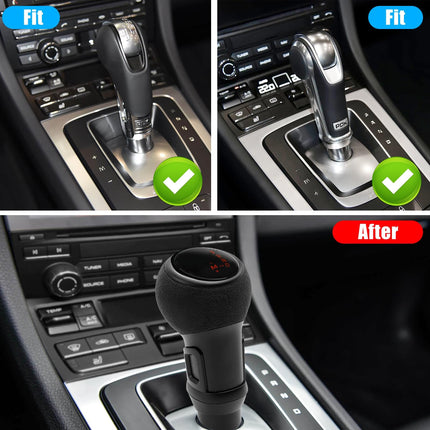 For Porsche Gear Shift Knob Compatible with Macan 2014-2020/911 GT3 2008-2017/ Boxster 2009-2015/ Cayman 2010-2015/ Panamera 2010-2016/718 2016-2021, Gear Shifter Knob Lever(Red)| Jaronx
