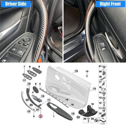 For BMW F30/F32 Door Handle Carbon Fiber 2012-2018 | 320i 328i 330i 335i 428i 435i| Jaronx
