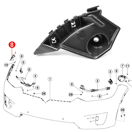 For Tesla Model X Right Front Bumper Bracket 1047093-00-H 2016-23 – OEM Fit| Jaronx