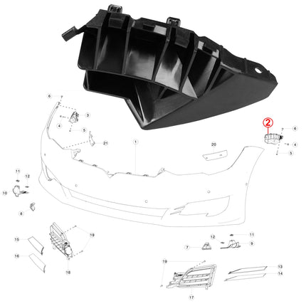 Tesla Model S Left Front Bumper Bracket 2012-2020 | 1095495-00-A | Jaronx