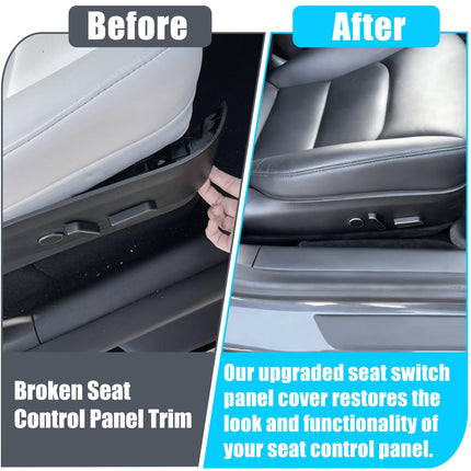 For Tesla Seat Control Panel Trim Model 3/Y 2017-2023 1098348-00-F | Right Front Passenger Seat Outer Side Cover Trim Panel Shield Replacement for Tesla Model 3/Y Accessories| Jaronx
