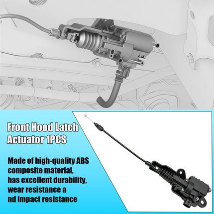 For Tesla Hood Latch Actuator Model 3 2017-2024 Model Y 2020-2024,1500398-00-J 1643071-00-A, 1PCS Front Hood Latch Lock Actuator Release Cable Compatible with Tesla 3/Y 2017-2024| Jaronx