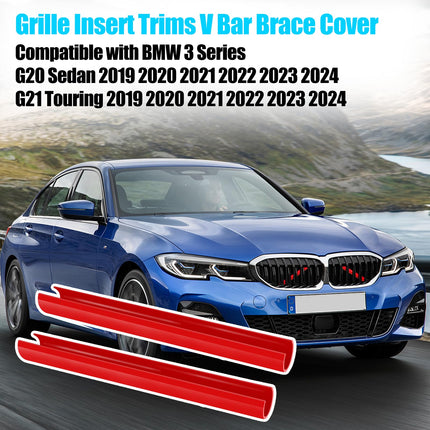 For BMW G20/G21 V-Brace Cover Red 2019-2024 | 330i 330e M340i Grill Insert – Jaronx